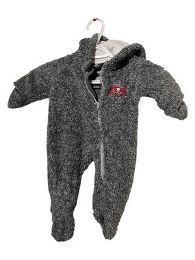 Tampa Bay Buccaneers NFL Gray Fleece Kids One Piece Footie